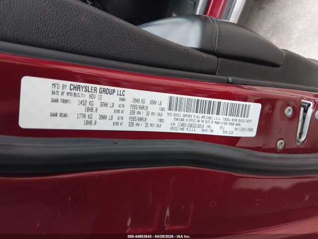 Aukcja sprzedaży 2013 Dodge Durango Crew, vin: 1C4RDHDG8DC616910, numer aukcji: 44983845