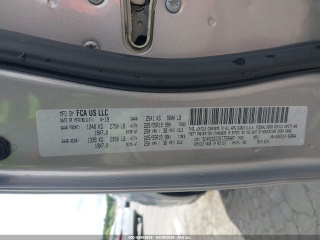 Dodge Journey Gt Awd 2019 3C4PDDEG7KT759007 Image 9