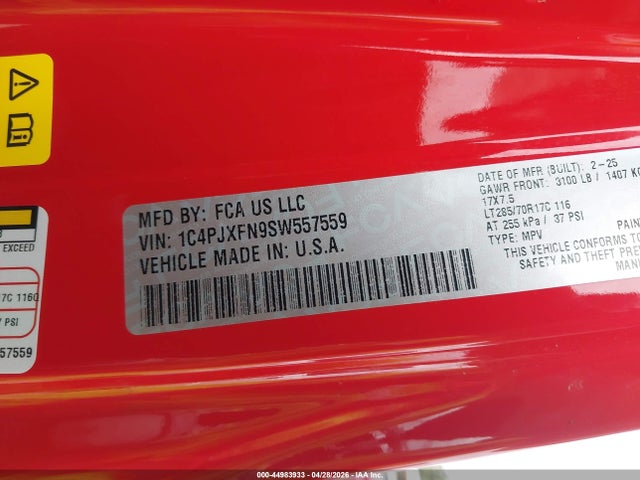 1C4PJXFN9SW557559 Jeep Wrangler 4-door Rubicon 4x4