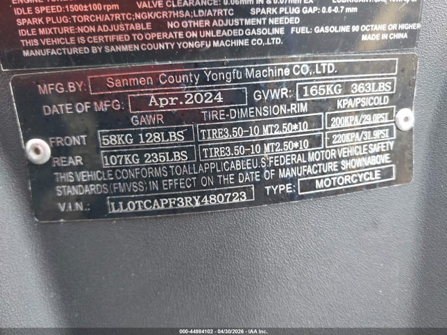 Yongfu Yongfu 2024 LL0TCAPF3RY480723 Image 10