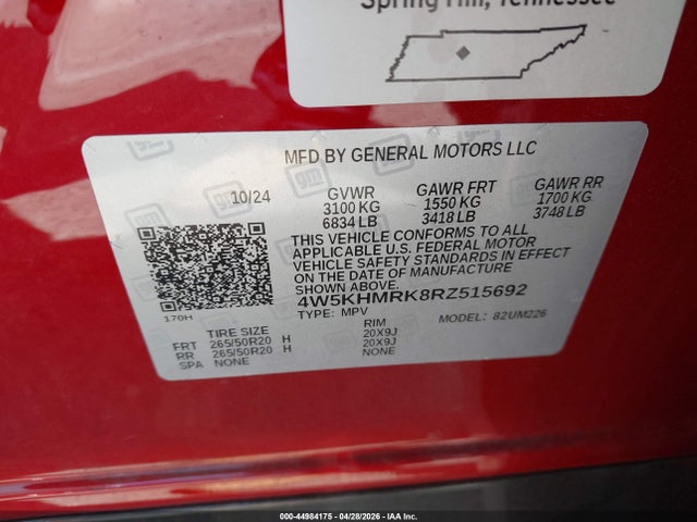 Aukcja sprzedaży 2024 Acura Zdx A-spec, vin: 4W5KHMRK8RZ515692, numer aukcji: 44984175
