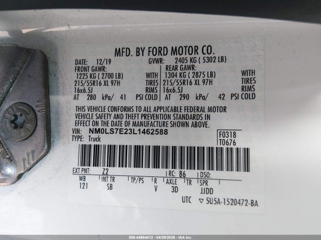 Ford Transit Connect Xl 2020 NM0LS7E23L1462588 Image 8