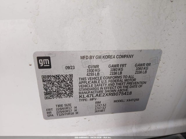 44984453 :رقم المزاد ، KL47LAE2XRB075418 vin ، 2024 Buick Envista Preferred Fwd مزاد بيع