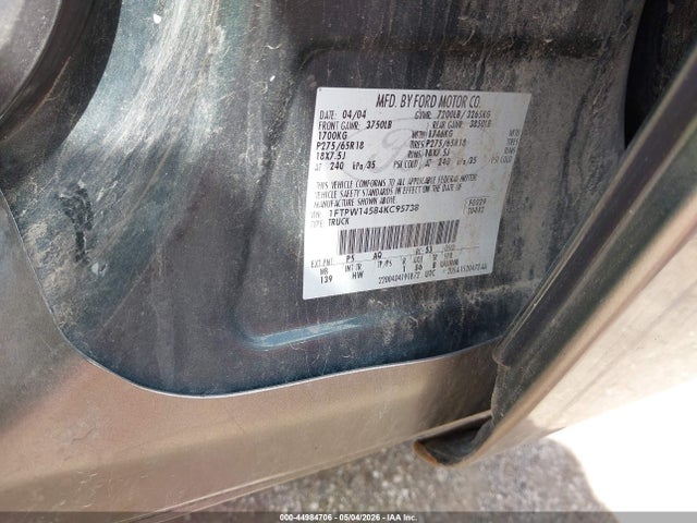 Продаж на аукціоні авто 2004 Ford F-150 Fx4/lariat/xlt, vin: 1FTPW14584KC95738, номер лоту: 44984706