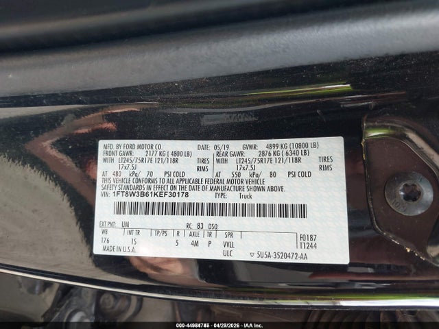 1FT8W3B61KEF30178 Ford F-350 Xl