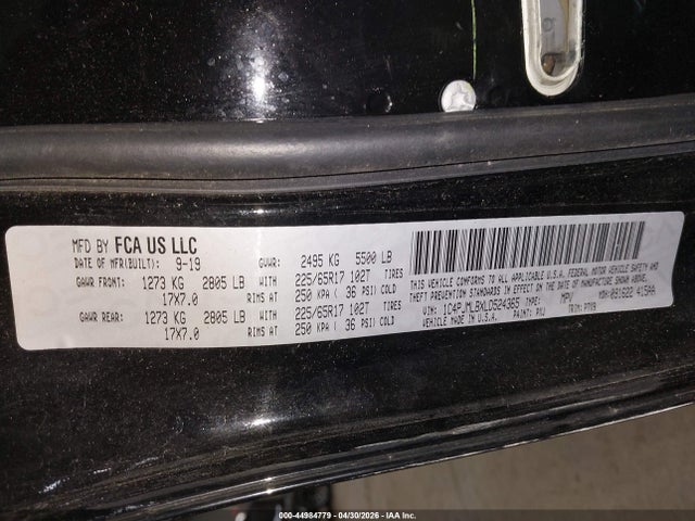 2020 Jeep Cherokee Latitude Plus 4x4 მანქანა იყიდება აუქციონზე, vin: 1C4PJMLBXLD524365, აუქციონის ნომერი: 44984779