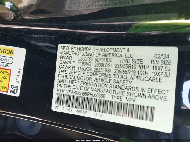 7FARS6H98RE066368 Honda Cr-v Hybrid Sport Touring