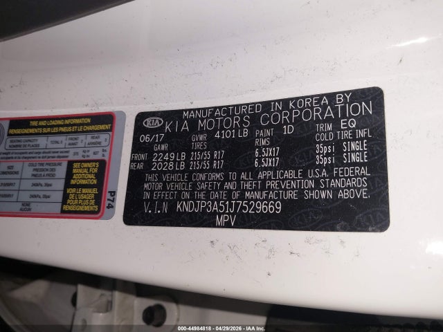 KNDJP3A51J7529669 KIA SOUL +