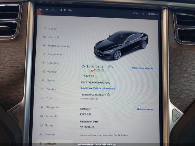 44984893 :رقم المزاد ، 5YJSA1DP1DFP04590 vin ، 2013 Tesla Model S Performance مزاد بيع