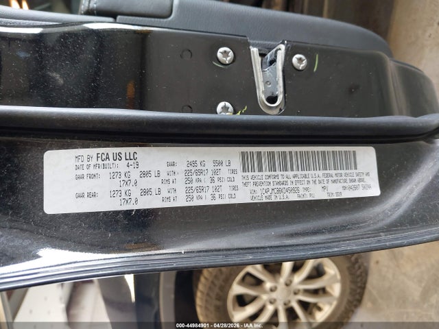 Aukcja sprzedaży 2019 Jeep Cherokee Latitude 4x4, vin: 1C4PJMCB6KD450926, numer aukcji: 44984901
