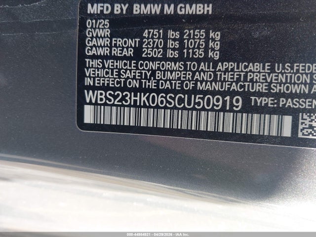 WBS23HK06SCU50919 BMW M4 Competition