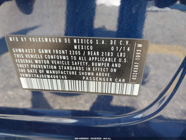 3VWD17AJ5EM406145 Volkswagen Jetta 1.8t Se