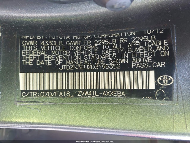 Продажа на аукционе авто 2013 Toyota Prius V Three, vin: JTDZN3EU2D3195352, номер лота: 44985262