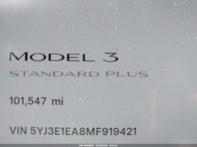 Tesla Model 3 Standard Range Plus Rear-wheel Drive 2021 5YJ3E1EA8MF919421 Image 15