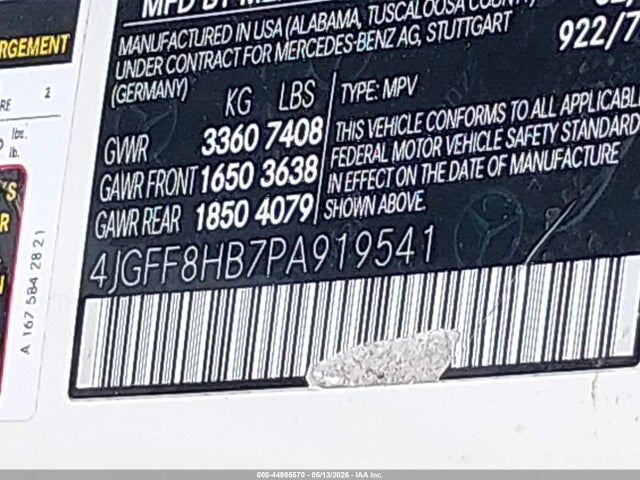 Aukcja sprzedaży 2023 Mercedes-benz Maybach Gls 600 4matic, vin: 4JGFF8HB7PA919541, numer aukcji: 44985570