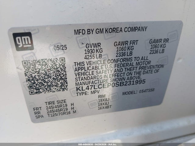 Продаж на аукціоні авто 2025 Buick Envista Avenir Fwd, vin: KL47LCEP0SB231995, номер лоту: 44985830
