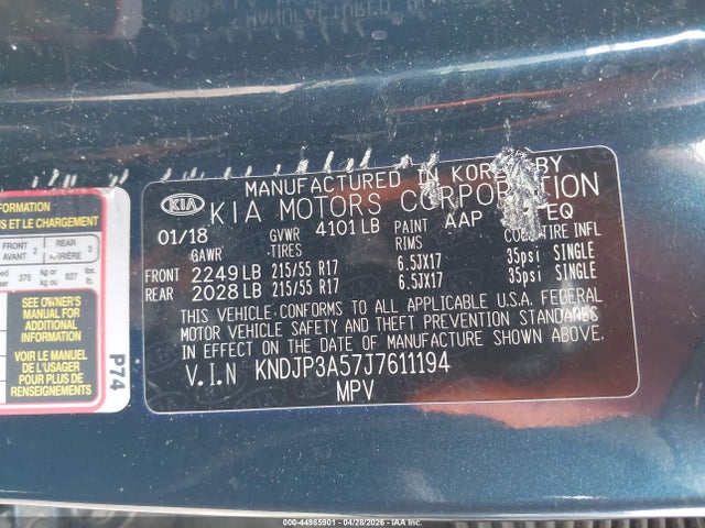KIA SOUL + 2018 KNDJP3A57J7611194 Image 9