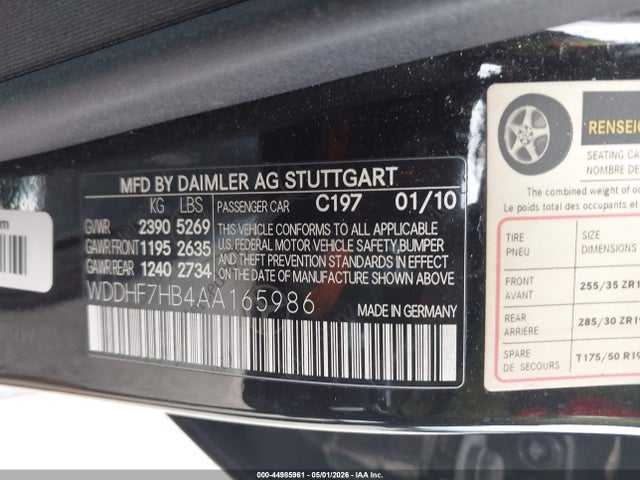 Продажа на аукционе авто 2010 Mercedes-benz E 63 Amg, vin: WDDHF7HB4AA165986, номер лота: 44985961