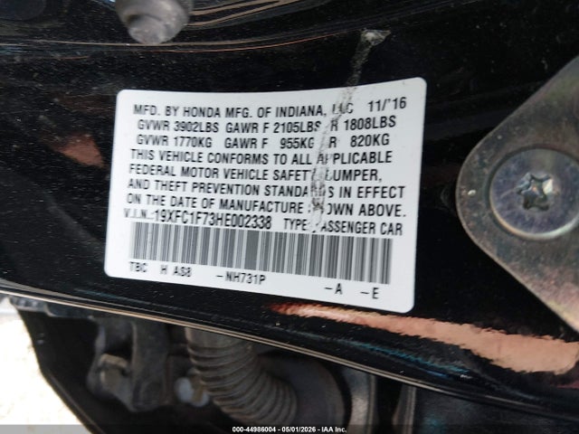 19XFC1F73HE002338 Honda Civic Ex-l