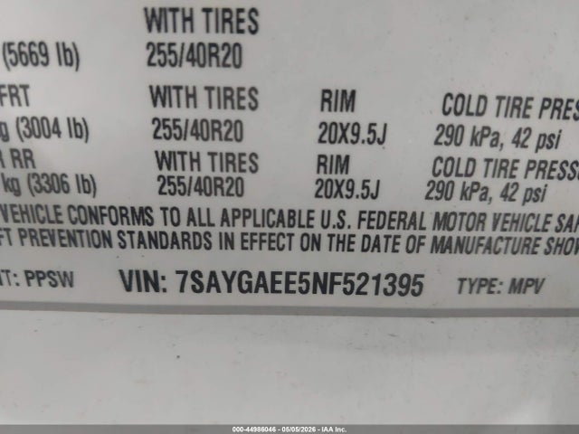 Продаж на аукціоні авто 2022 Tesla Model Y Long Range Dual Motor All-wheel Drive, vin: 7SAYGAEE5NF521395, номер лоту: 44986046