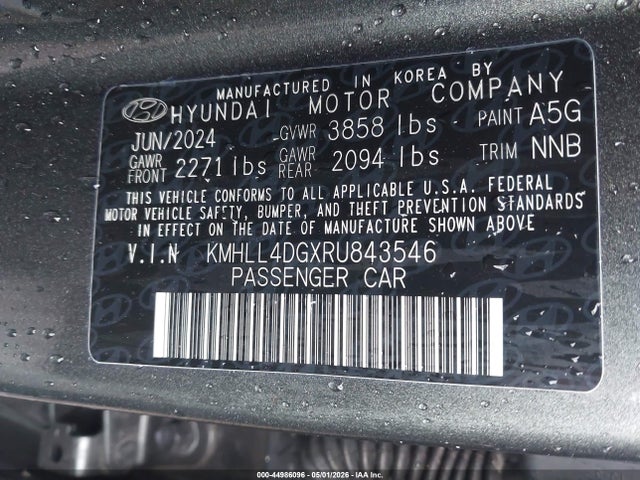2024 Hyundai Elantra Se მანქანა იყიდება აუქციონზე, vin: KMHLL4DGXRU843546, აუქციონის ნომერი: 44986096