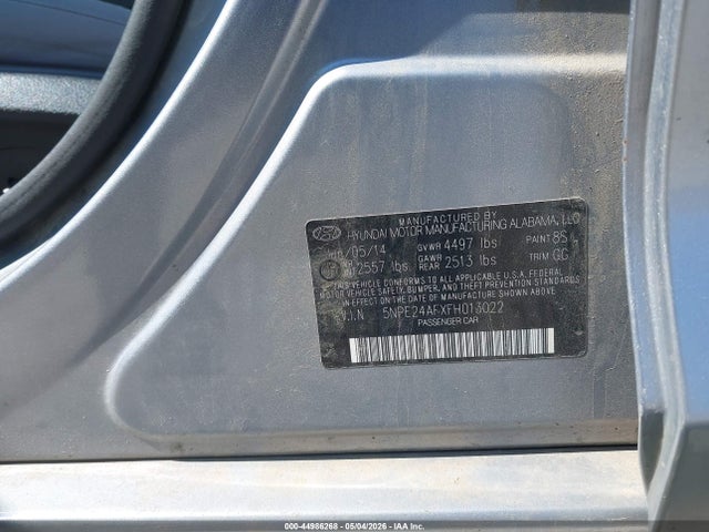 Aukcja sprzedaży 2015 Hyundai Sonata Se, vin: 5NPE24AFXFH013022, numer aukcji: 44986268