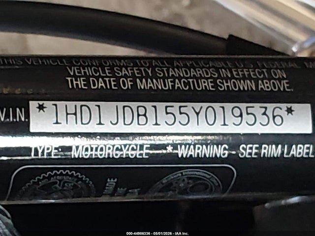 Продаж на аукціоні авто 2005 Harley-davidson Flstni, vin: 1HD1JDB155Y019536, номер лоту: 44986336