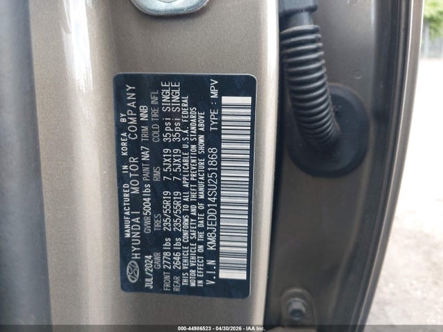 Продажа на аукционе авто 2025 Hyundai Tucson Hybrid Limited, vin: KM8JEDD14SU251868, номер лота: 44986523
