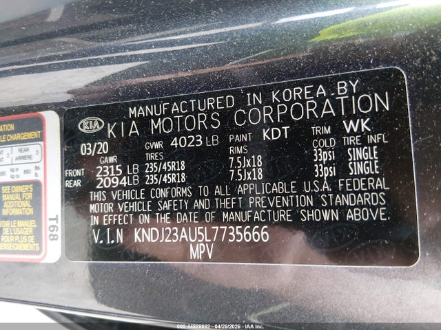 Продаж на аукціоні авто 2020 Kia Soul X-line, vin: KNDJ23AU5L7735666, номер лоту: 44986662