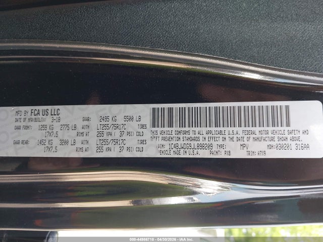 Продаж на аукціоні авто 2018 Jeep Wrangler Jk Unlimited Willy Wheeler W 4x4, vin: 1C4BJWDG9JL898209, номер лоту: 44986718