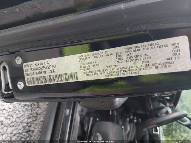 44986724 :رقم المزاد ، 1C4HJXCG3PW537941 vin ، 2023 Jeep Wrangler 2-door Rubicon 4x4 مزاد بيع