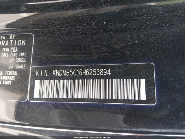 Продаж на аукціоні авто 2017 Kia Sedona Lx, vin: KNDMB5C16H6253894, номер лоту: 44986805