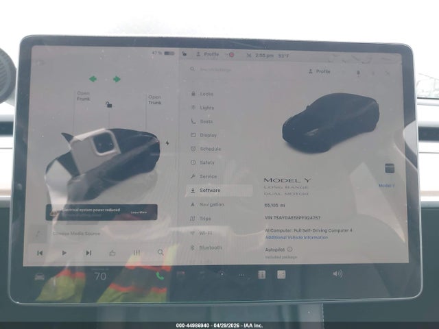 Продажа на аукционе авто 2023 Tesla Model Y Awd/long Range Dual Motor All-wheel Drive, vin: 7SAYGAEE8PF924757, номер лота: 44986940