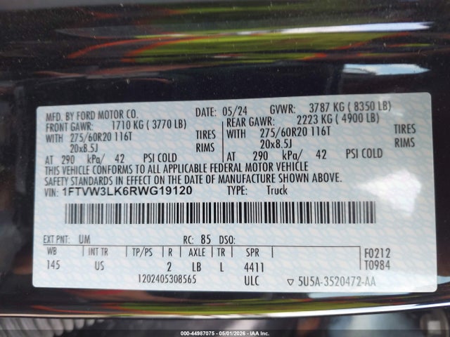 Ford F-150 Lightning Xlt 2024 1FTVW3LK6RWG19120 Image 9