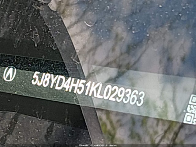 Aukcja sprzedaży 2019 Acura Mdx Tech Pkg, vin: 5J8YD4H51KL029363, numer aukcji: 44987137