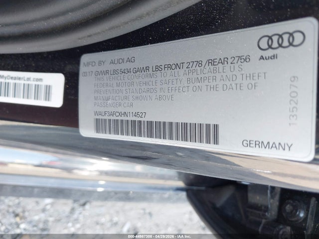 Aukcja sprzedaży 2017 Audi A6 3.0t Competition Prestige, vin: WAUF3AFCXHN114527, numer aukcji: 44987308