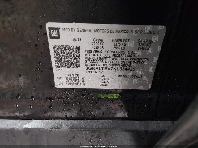 Aukcja sprzedaży 2019 Gmc Terrain Sle, vin: 3GKALTEV7KL334425, numer aukcji: 44987405
