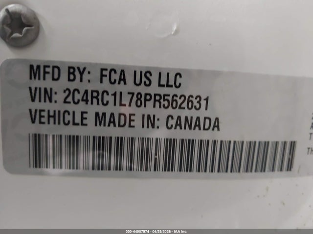 2023 Chrysler Pacifica Hybrid Touring L მანქანა იყიდება აუქციონზე, vin: 2C4RC1L78PR562631, აუქციონის ნომერი: 44987574