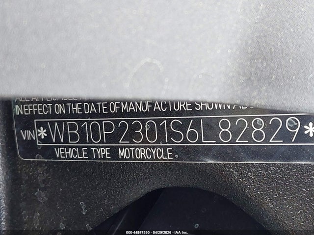 Продажа на аукционе авто 2025 Bmw S 1000 Rr, vin: WB10P2301S6L82829, номер лота: 44987590