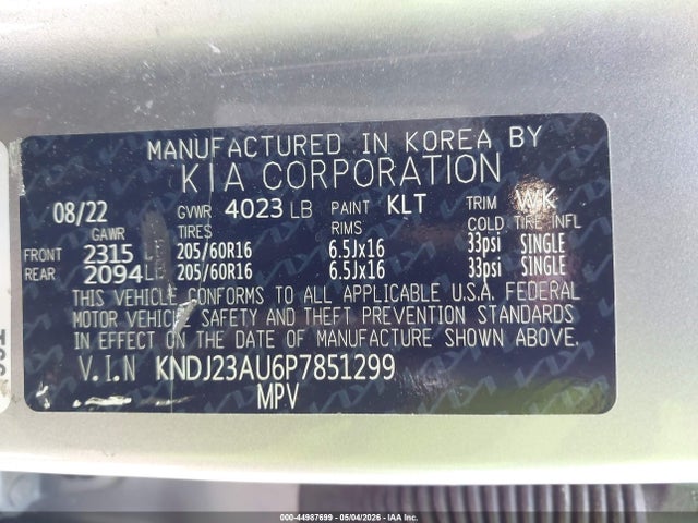 KIA SOUL LX 2023 KNDJ23AU6P7851299 Image 9