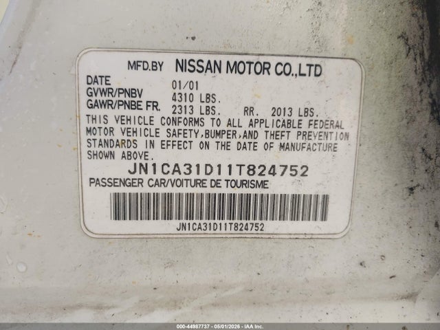 Aukcja sprzedaży 2001 Nissan Maxima Se, vin: JN1CA31D11T824752, numer aukcji: 44987737