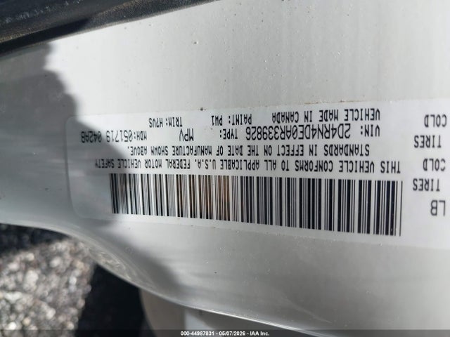 44987831 :رقم المزاد ، 2D4RN4DE0AR339826 vin ، 2010 Dodge Grand Caravan Se مزاد بيع