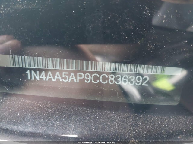 Auction sale of the 2012 Nissan Maxima 3.5 Sv, vin: 1N4AA5AP9CC836392, lot number: 44987903