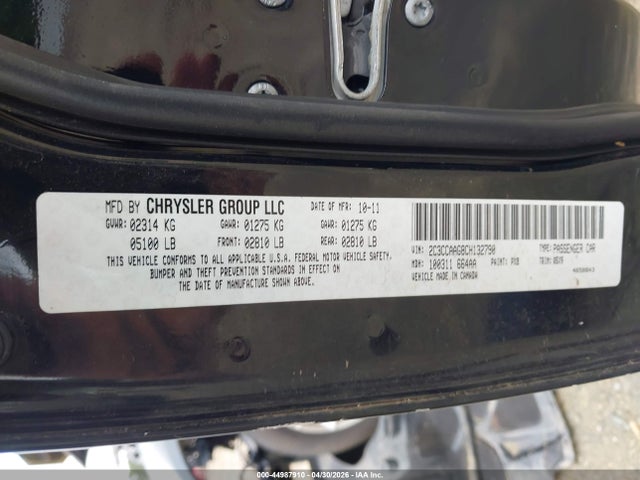44987910 :رقم المزاد ، 2C3CCAAG8CH132790 vin ، 2012 Chrysler 300 مزاد بيع
