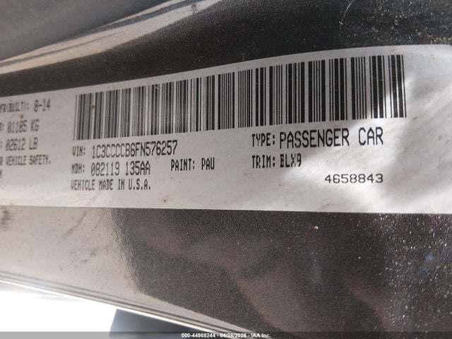 44988244 :رقم المزاد ، 1C3CCCCB6FN576257 vin ، 2015 Chrysler 200 C مزاد بيع