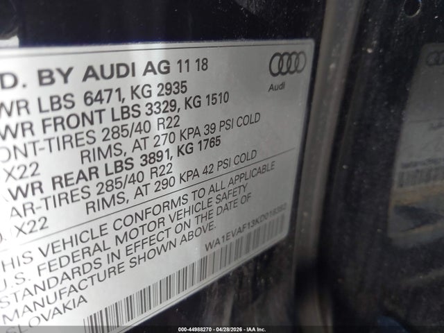 WA1EVAF13KD018382 Audi Q8 55 Premium