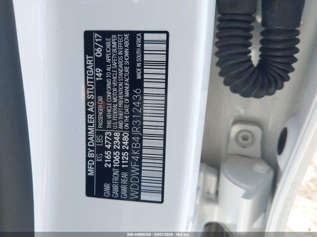 WDDWF4KB4JR312436 Mercedes-Benz C 300 4matic