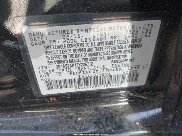 Nissan SENTRA SV 2015 3N1AB7AP1FY236712 Image 9