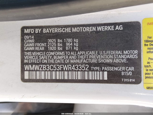 WMWZB3C53FWR43352 Mini Countryman Cooper
