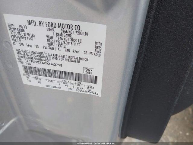 Aukcja sprzedaży 2013 Ford F-150 Xlt, vin: 1FTFX1ET4DKG42715, numer aukcji: 44988582